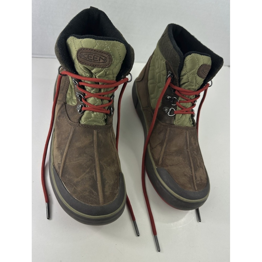 Keen Elsa Boot II Quilted Brown Green Red Lace Waterproof Bootie Women's 9.5 - Picture 12 of 13